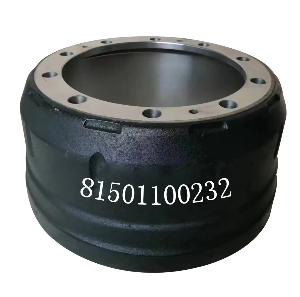 81501100232 Heavy Duty brake drum MAN Coated sand line
